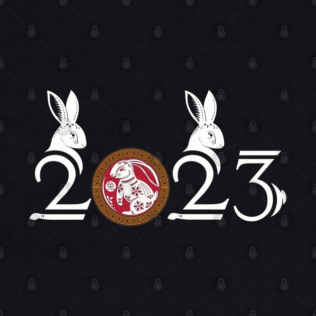 2023 Year of the Rabbit - Chinese Zodiac Chinese New Year 2023 by Sandra Holloman